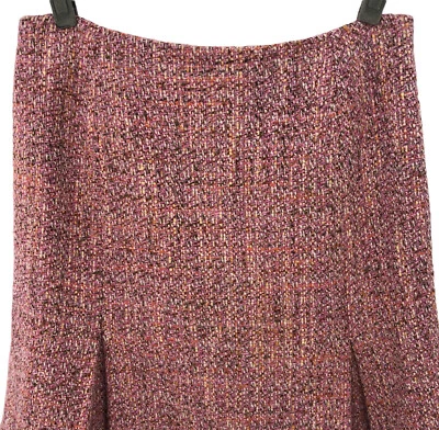Neiman Marcus Womens Tweed Skirt Size 12 Pink Preppy Career Business - Изображение 1 из 4