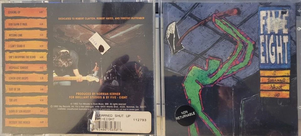 Five Eight 5-8 I Learned Shut Up CD 1992 FAST SHIPPING FROM USA - Image 1 of 1