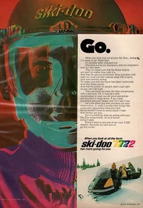 1972 Ski-Doo TNT Snowmobile "Go" Original Color Ad - Picture 1 of 1