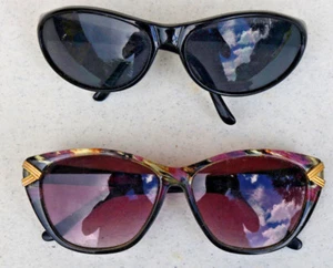 PAIR Vintage Foster Grant Lady's Sunglasses Tinted Lenses SHADES Eyeglasses  XJ - Picture 1 of 11