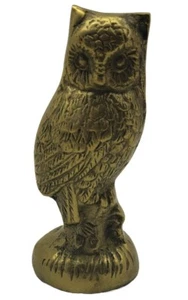 Vintage exotische Indien Lakshmi’s Eule - Messing Statue 5" x 2" - Bild 1 von 5