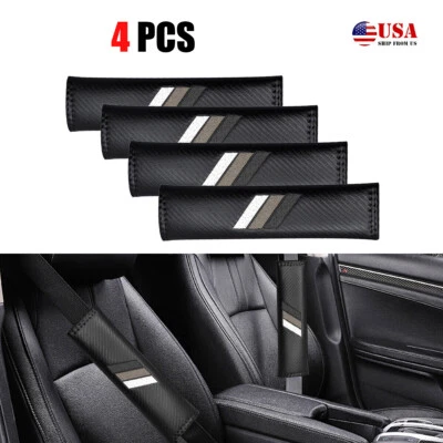 4X Cubierta de almohadilla para cinturón de seguridad bordada gris para Toyota Tacoma Rav4 Foto 1 de 4