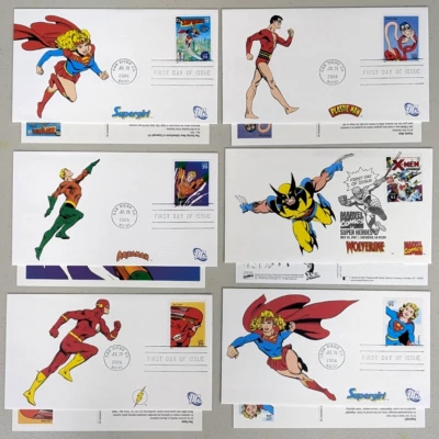 DC / MARVEL COMICS FDC '06 - '07 - FLEETWOOD - 18 Combos - Stamps *READ* - Image 1 of 4