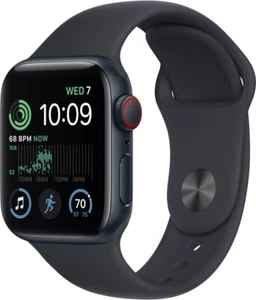Apple Watch Series SE 2nd Gen 40mm M/L GPS Cellular Midnight / Midnight Sp Bd - Picture 1 of 4