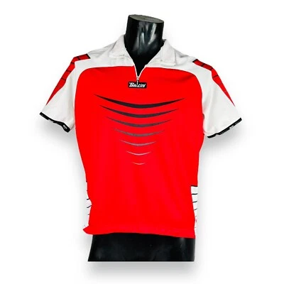SMS Santini Cycling Jersey Red & White Poli Italy 1/4 Zip Size 3XL - Image 1 of 4