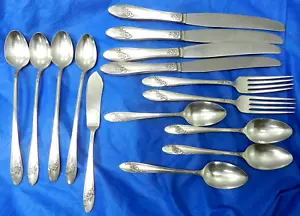 Oneida Community Tudor Plate Queen Bess II Flatware Lot 15 Pieces - Picture 1 of 4