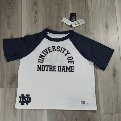 University Of Notre Dame T-Shirt Women's Large White Under Armour New - Image 1 of 4
