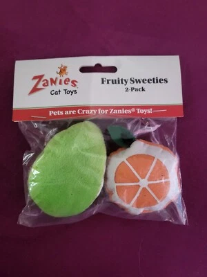 Bosspet Zanies Cat Toy Catnip Infused Fruity Sweeties Lime Orange Set - Image 1 of 2
