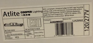 ATLITE - EMERGENCY AUXSHWHSD Ny Univer Edglt,  Exit Light Housing Only - NIB - Picture 1 of 5