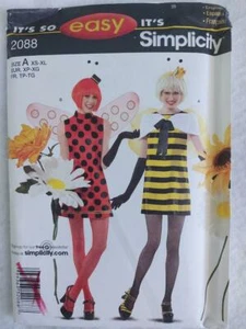 Simplicity 2088 Misses' Bee Ladybug Halloween Costume Pattern Size XS-XL - Picture 1 of 2