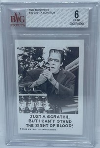 1964 LEAF MUNSTERS JUST A SCRATCH BUT I CAN'T STAND THE SIGHT OF #32 BVG 6 BGS