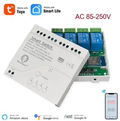 ✨4CH-Kanal WiFi Tuya Funkschalter Relais Modul AC/85V-250V Smart Switch✨ - Bild 1 von 4