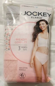 NWT JOCKEY ELANCE 3 PR FRENCH CUTS Breathable Women's 3XL * 10 PANTIES UNDERWEAR - Picture 1 of 2