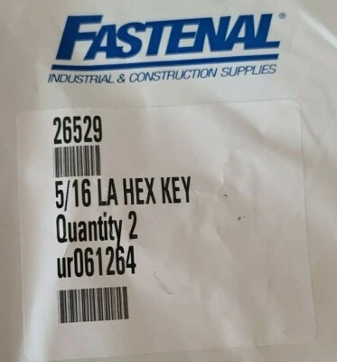 2pc Hex Key Allen Wrench 5/16 Long Arm Fastenal Industrial  - Image 1 of 2
