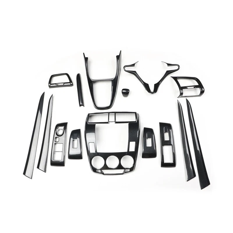 Accesorios interiores de decoración de fibra de carbono ABS para Honda City 2008-2014  Foto 1 de 4