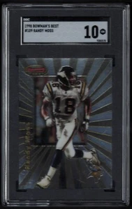 1998 Bowman's Best #109 Randy Moss RC Vikings SGC Gem Mint 10 (Topps KB58) - Picture 1 of 2