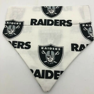 Oakland Raiders Dog Collar Cover Bandanna Scarf Non Choking Small - Picture 1 of 6