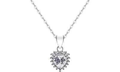 COLLANA CUORE DONNA ARGENTO 925,EGO ITALIANO GIROCOLLO CON ZIRCONE E CRISTALLI - Immagine 1 di 3