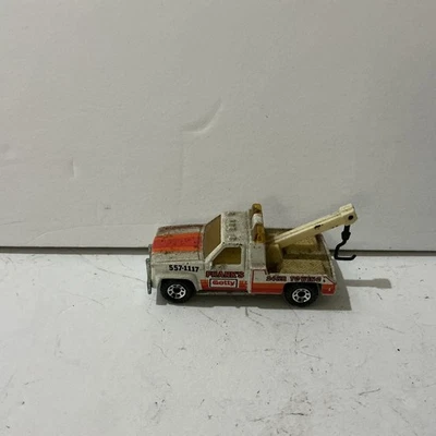 Vintage Matchbox - White GMC Wrecker Tow Truck - Frank's Getty 24HR Towing 1987 - Image 1 of 4