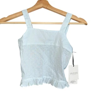 NWT Olivier London Blue Flowy Tank Girl 5-6 Years - Picture 1 of 4