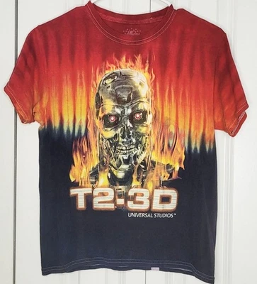 Vintage Terminator T2-3D Universal Studios Florida T-Shirt Youth S RARE Retired - Imagem 1 de 4