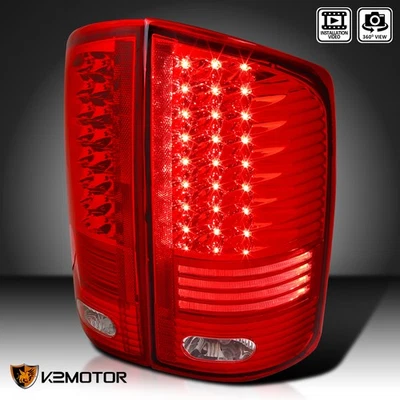 Red Fits 2002-2006 Dodge Ram 1500 2500 3500 LED Tail Lights Lamps Left+Right Foto 1 de 4
