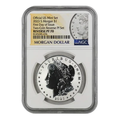 2023-S Morgan Dollar NGC MS-70 S First Day of Issue - Image 1 of 2