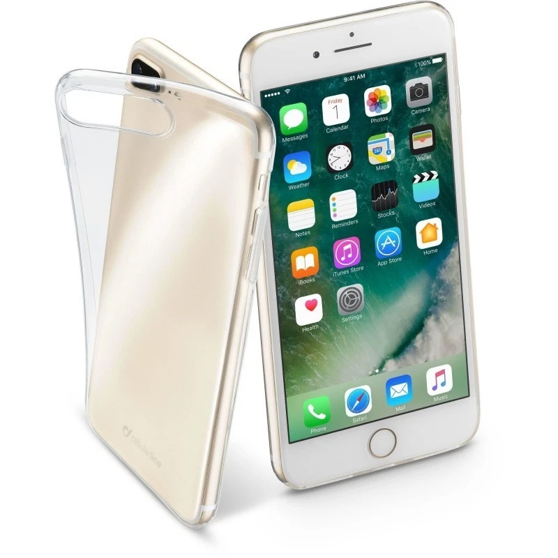 CUSTODIA IN GOMMA MORBIDA ULTRASOTTILE FINE PER IPHONE 7 PLUS CELLULARLINE - Immagine 1 di 1