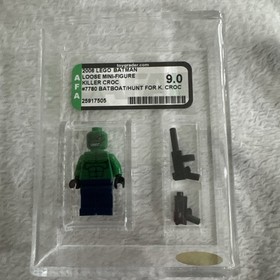 2006 Authentic Lego Batman Minifigure Killer Croc 7780 AFA GRADED 9.00 New