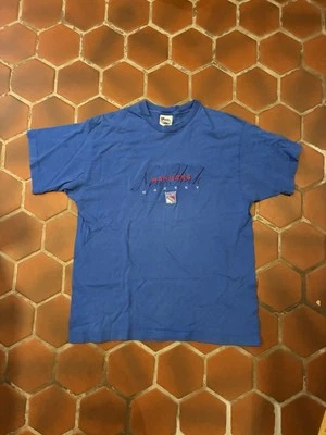 Vintage New York Rangers 1990s Blue T-Shirt Logo Pro Line Stitched made in USA - Image 1 of 4