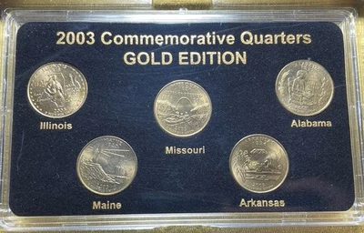 2003 COMMEMORATIVE STATE QUARTERS GOLD EDITION  24k LAYERED - Image 1 of 4