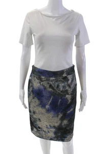 Peter Som Womens Zippered Knee Length Lined Pencil Skirt Multicolor Size L - Picture 1 of 5