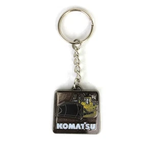 First Gear Komatsu Two-Sided Keychain Featuring Dozer & Wheel Loader 90-0626 - Picture 1 of 3