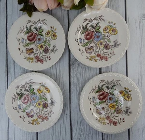 4 Vernon Kilns Kalifornien USA Maiblume Floral Wüste Teller 6 1/2" Mayflower  - Bild 1 von 10