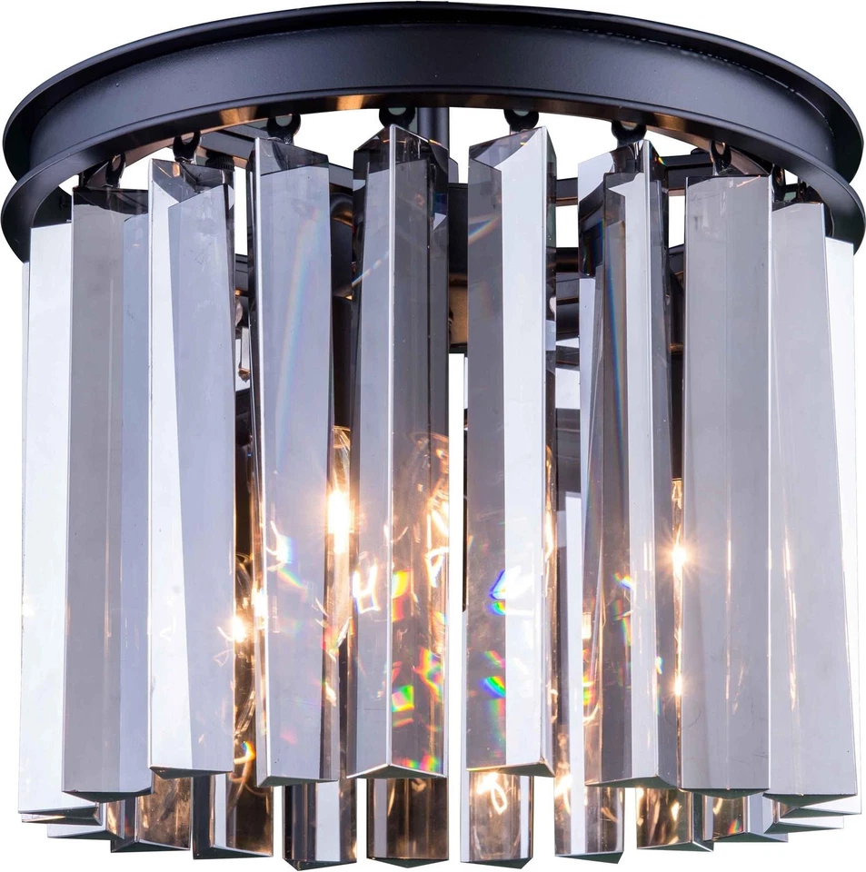 Sydney Flush Mount Chandelier Mocha Brown with Royal-Cut Crystals - Image 1 of 1