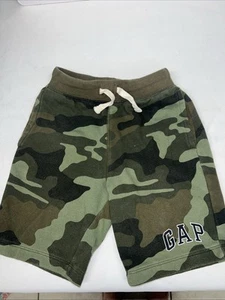 Gap Boy's Kids Drawstring Gap Logo Pull-On Shorts Green Camo Size Medium - Picture 1 of 5
