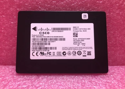 MTFDDAK512MBF-1AN12ABYY CISCO 512Gb SATA-6Gbps 2.5" Micron SSD 16-100436-01 - Image 1 of 2
