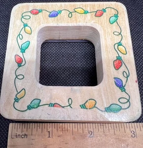 Weihnachtsbeleuchtung Rahmen Gummistempel QUADRAT STAMPENDOUS verschachtelt - Bild 1 von 3