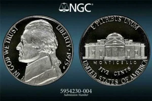 1975 S JEFFERSON NICKEL 5C PF69 ULTRA CAMEO TOP POP NGC Photo Vision® SKU 2695 - Picture 1 of 3