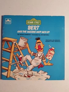 Book Only - Golden Book & Tape Sesame Street Bert And The Missing Mop Mix-Up  - Picture 1 of 3
