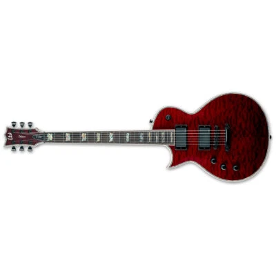 ESP LTD Deluxe EC-1000QM STBC LEFT HANDED See Thru Black Cherry NEW EC-1000 QM  - Image 1 of 3
