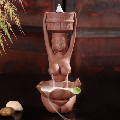 Elegant Incense Burner Beauty Statue for Home Fragrance and Table Decoration — 第 1/4 张图片