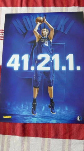 41.21.1 DIRK NOWITZKI FINAL GAME POSTER DALLAS MAVERICKS 4/9/2019 GENUINE Cover