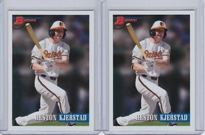 2021 Bowman Heritage HESTON KJERSTAD Baltimore Orioles 2 ROOKIE CARDS RC #140 - Image 1 of 2