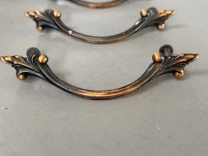 4 Amerock Antique Copper Patina 3" Arch Cabinet Door/Drawer Pull/Handle MCM - Picture 1 of 4