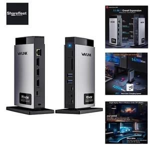 Laptop Docking Station USB C Dreifach-Anzeige Single 8K/Dual 4K, 125W PD3.1 P... - Afbeelding 1 van 10