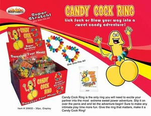 Candy Penis Ring Single (1 Only) Super Stretchy - Sweeten You Meat - Picture 1 of 2