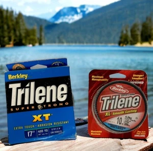 Berkley Trilene XL Fishing Line 10 LB. 300 Yd. Clear Blue Fluorescent & XT 17lb. - Picture 1 of 3