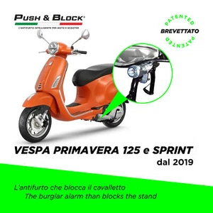 ANTIFURTO PUSH&BLOCK PIAGGIO LIBERTY  MEDLEY APRILIA  SR125 GT VESPA PRIMAVERA  - Picture 1 of 5