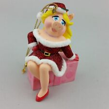 Disney Miss Piggy Christmas Ornament Red Sparkly Dress Muppets